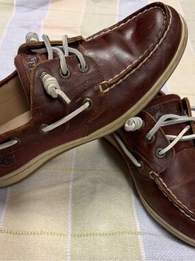 Sperry Womans Brown Leather Boat Shoes